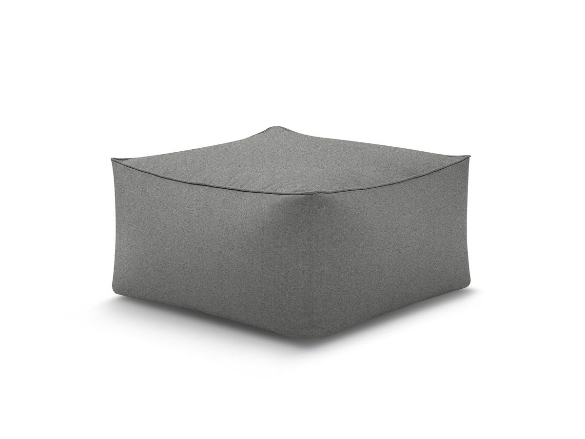 Bobochic Riviera Pouf 80 × 80 cm Stoff Dunkelgrau