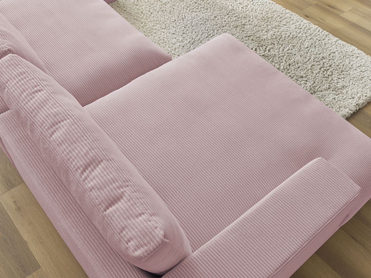 Bobochic Leonard Wohnlandschaft 349 × 159 cm Cordsamt Violett