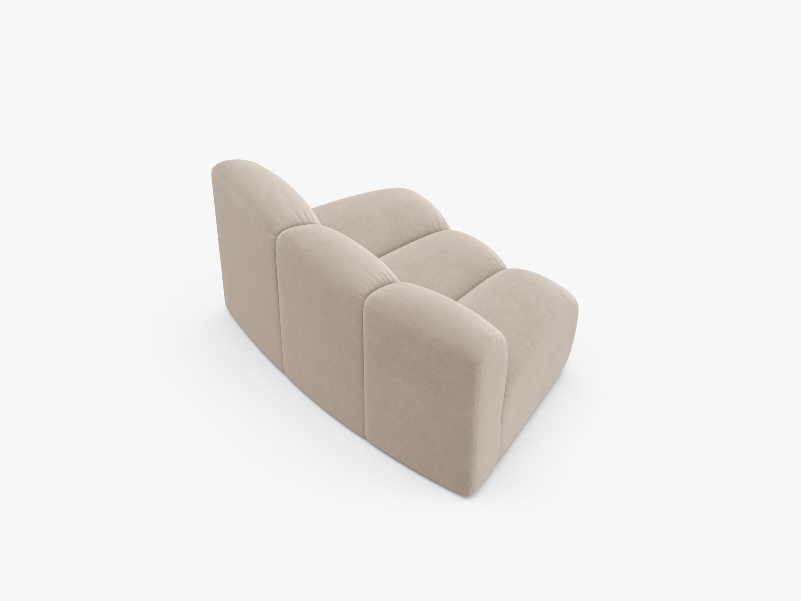 Micadoni Modul Armlos Lupine 1-Sitzer Large Samt Salvador Beige
