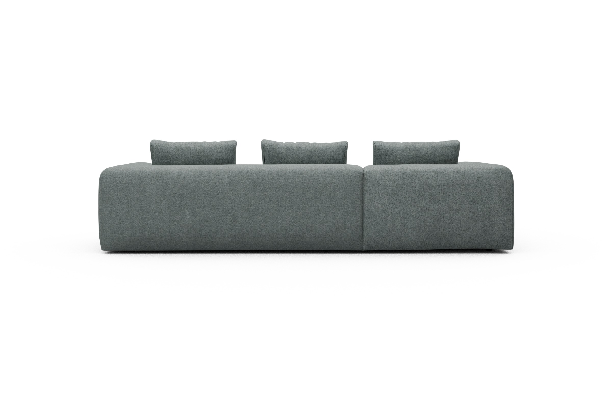 Ecksofa Fred Chaiselongue links mit 2,5-Sitzer Casone-Light-Mixed-Green