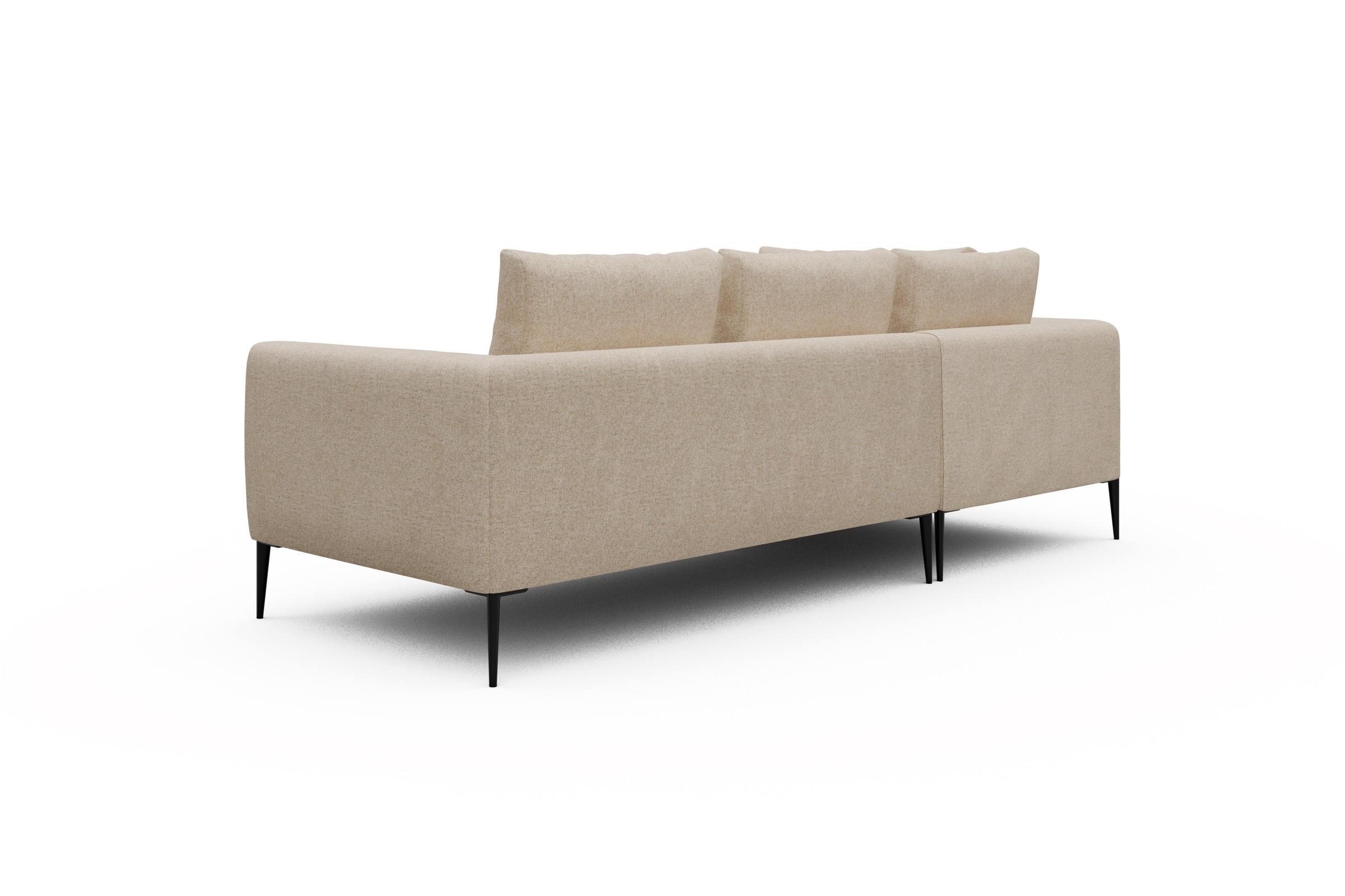 Ecksofa Paul Relax-Ecke links mit 2-Sitzer Casone-Natural-Beige