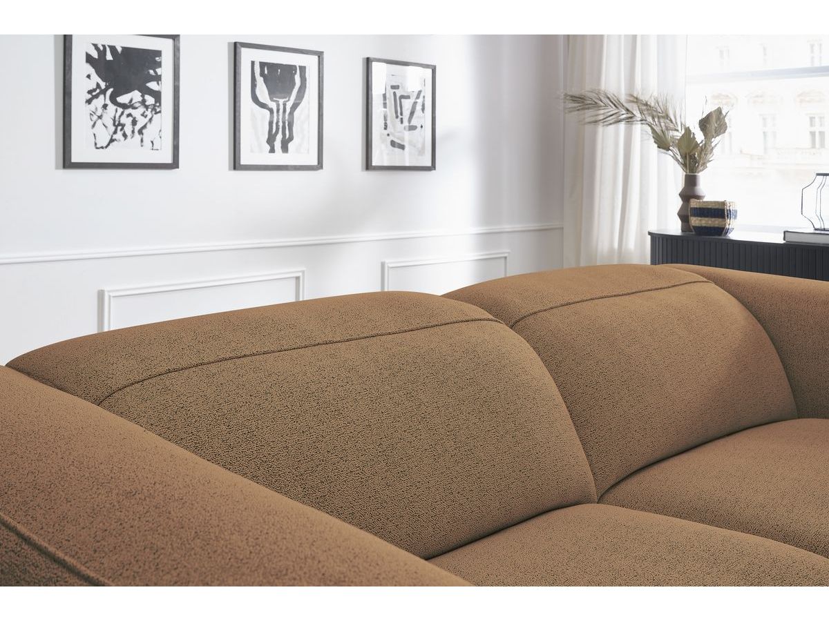 Bobochic William Sofa 3-Sitzer Melange-Stoff Orange
