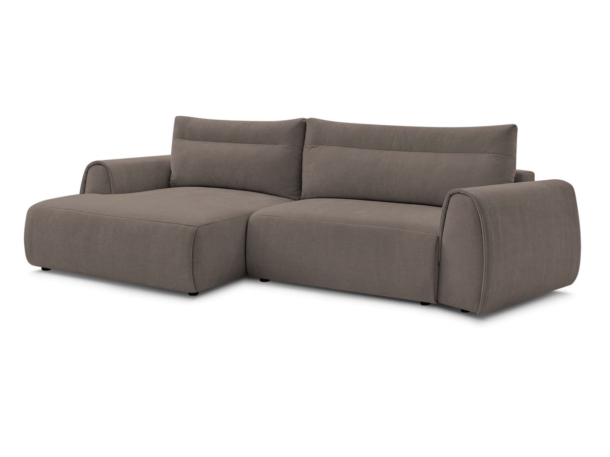 Bobochic Aden Ecksofa 293 × 152 cm Stoff Taupe Ecke links