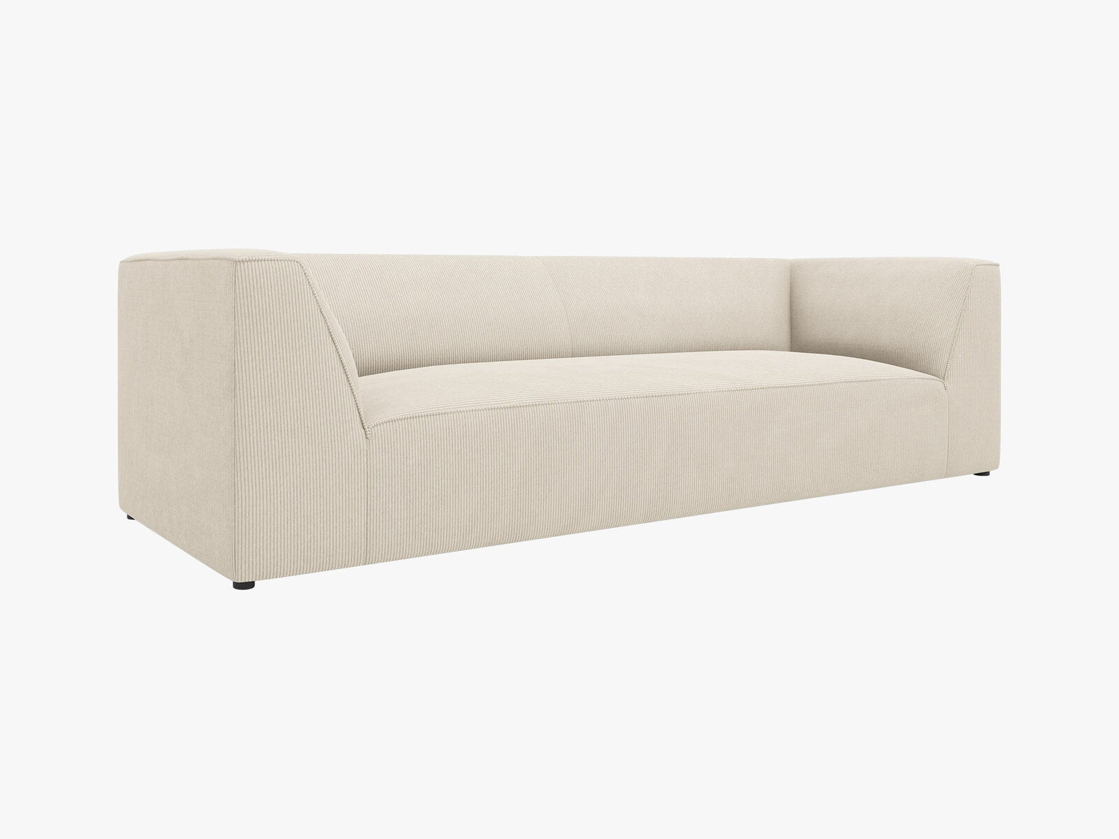 Micadoni Sofa Ruby 3-Sitzer Kord Scala Helles Beige