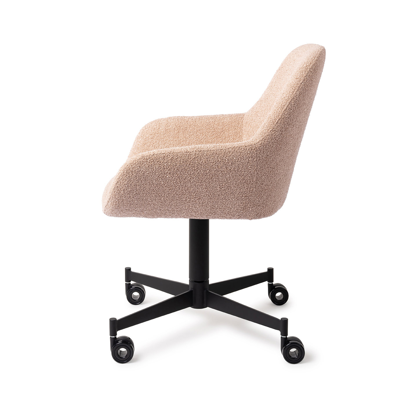 Jesper Home Esszimmerstuhl Kushi Flax Relax Caster Schwarz