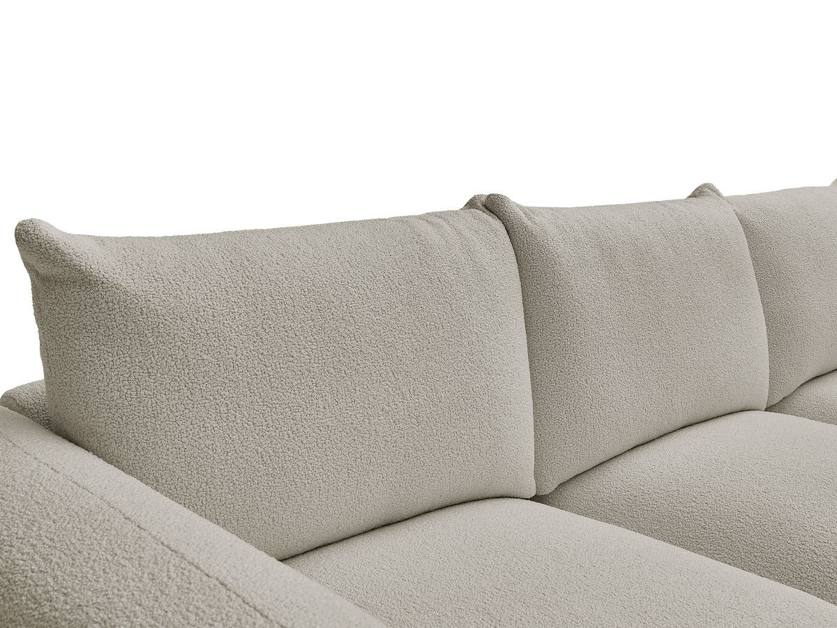 Bobochic Ernest Sofa 3-Sitzer mit Pouf 266 × 106 cm Bouclé-Stoff Taupe