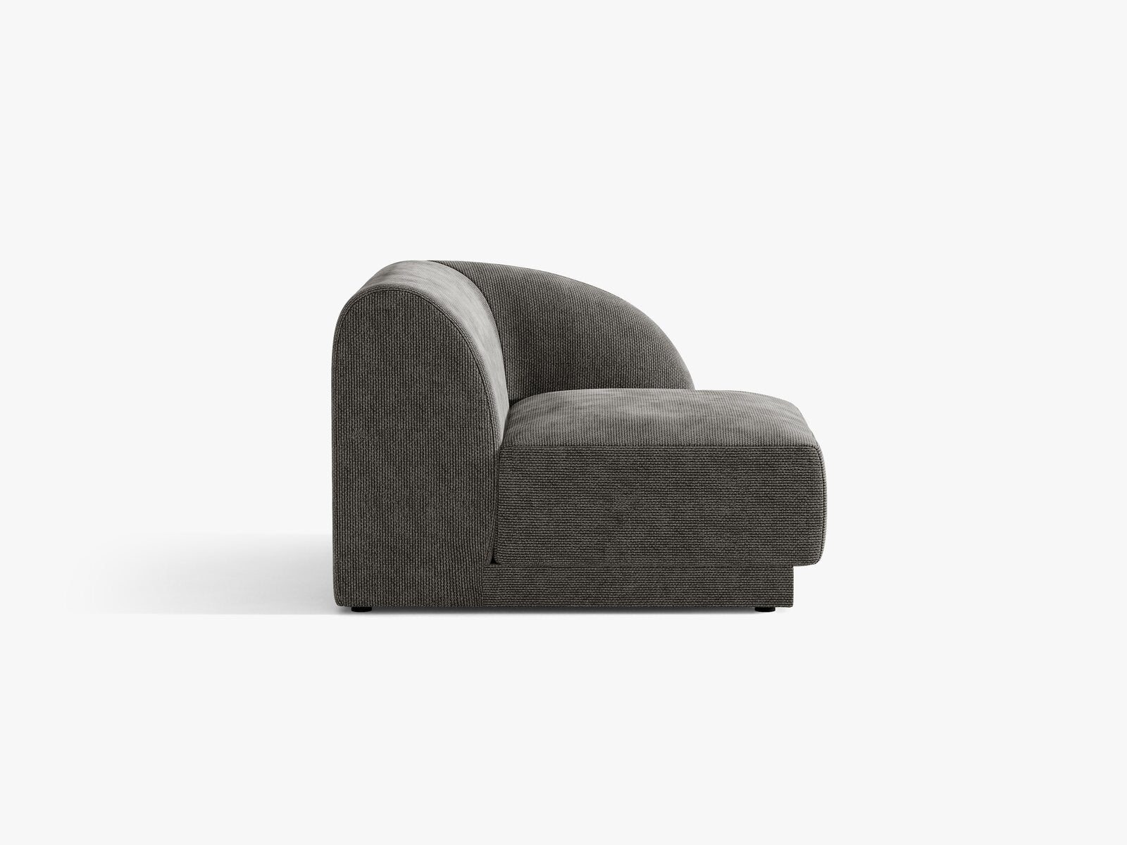Micadoni Eckmodul Miley 1-Sitzer Rechts Chenille Haga Grau