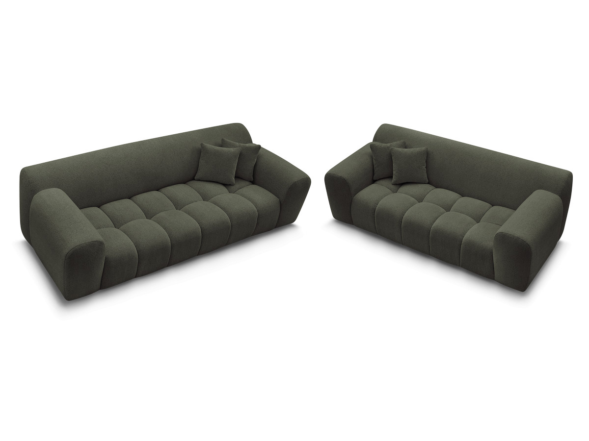 Bobochic Melisse Sofa 5-Sitzer Melange-Stoff Grün