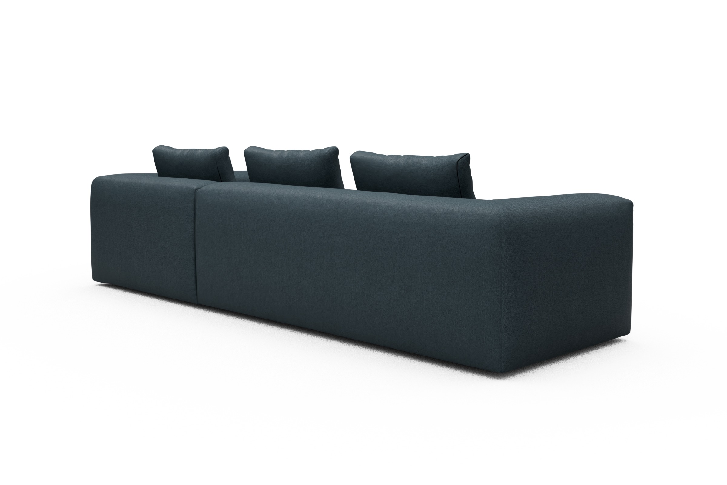 Ecksofa Fred Relax-Ecke rechts mit 2,5-Sitzer Denari-Royal-Blue
