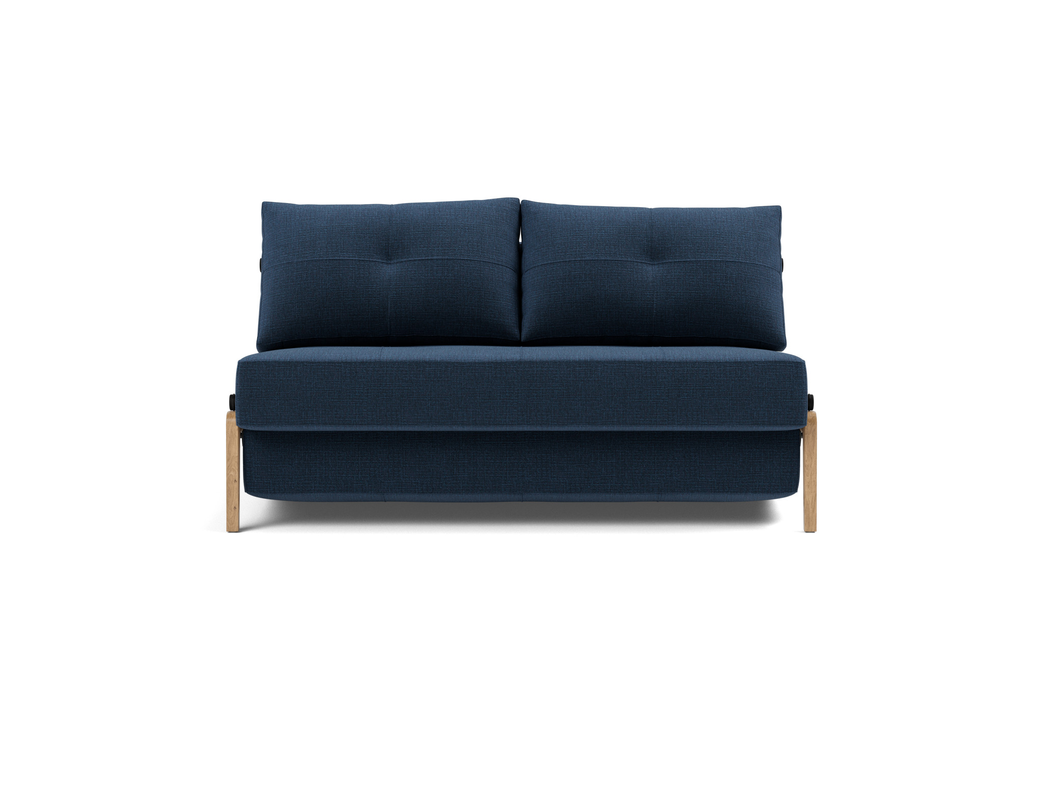 Schlafsofa Cubed 140 Chenille Esina 414-Indigo-Blue Beine Eiche