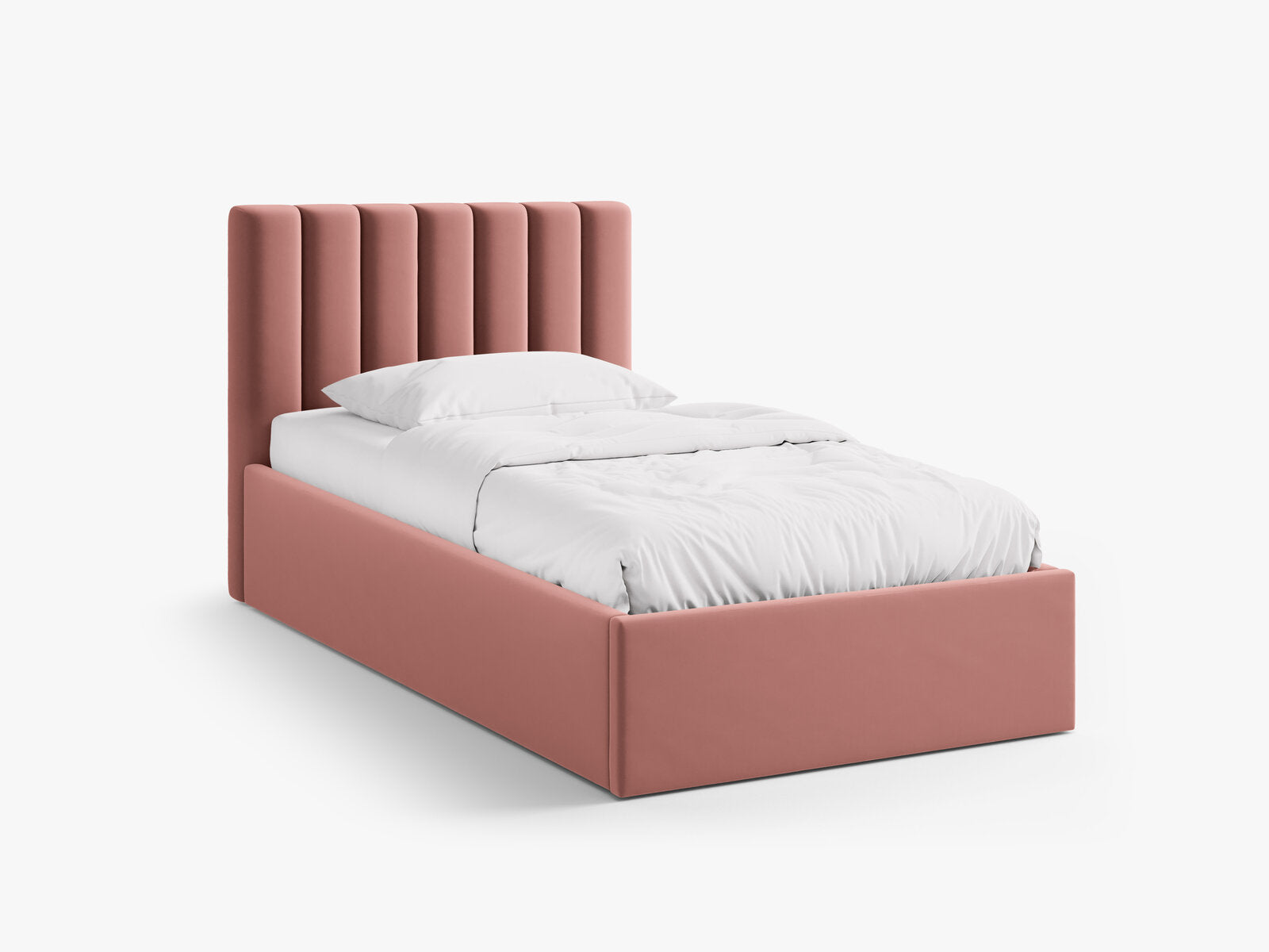 Micadoni Polsterbett Allison Samt Bluvel Rosa 90x200