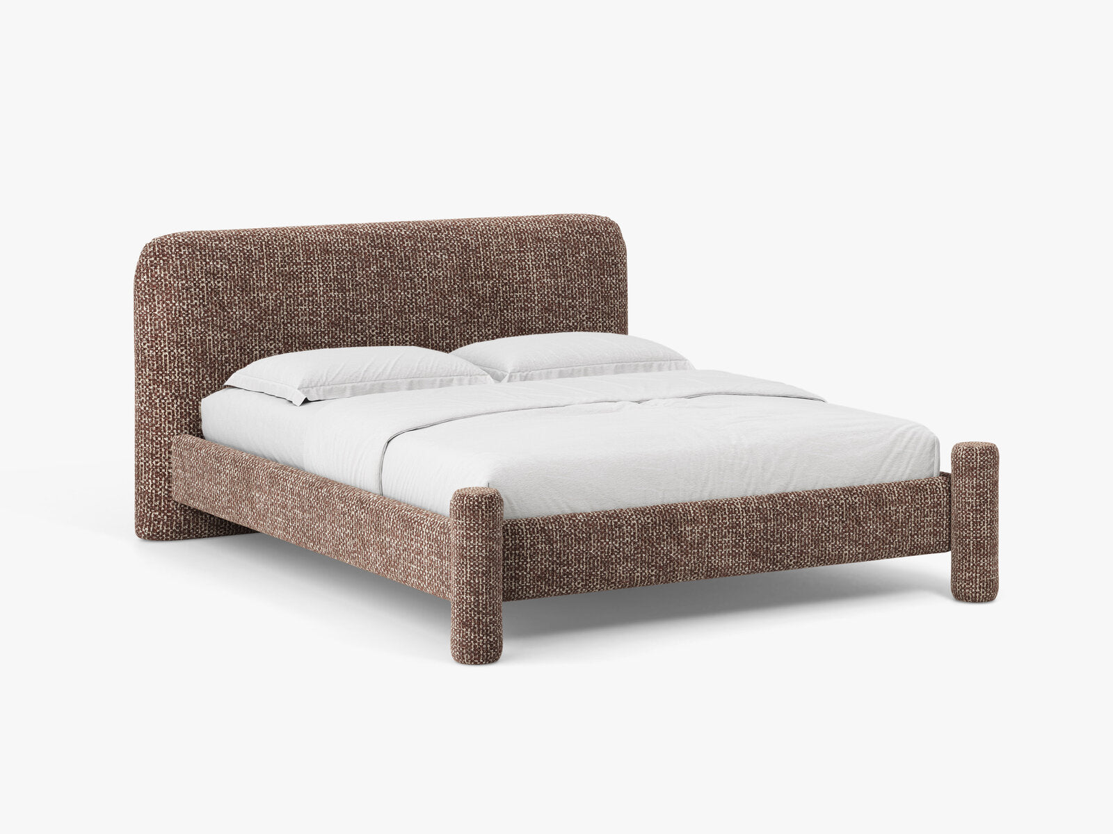 Micadoni Vera Bett mit Kopfteil Chenille SILENCIO Braun 180x200