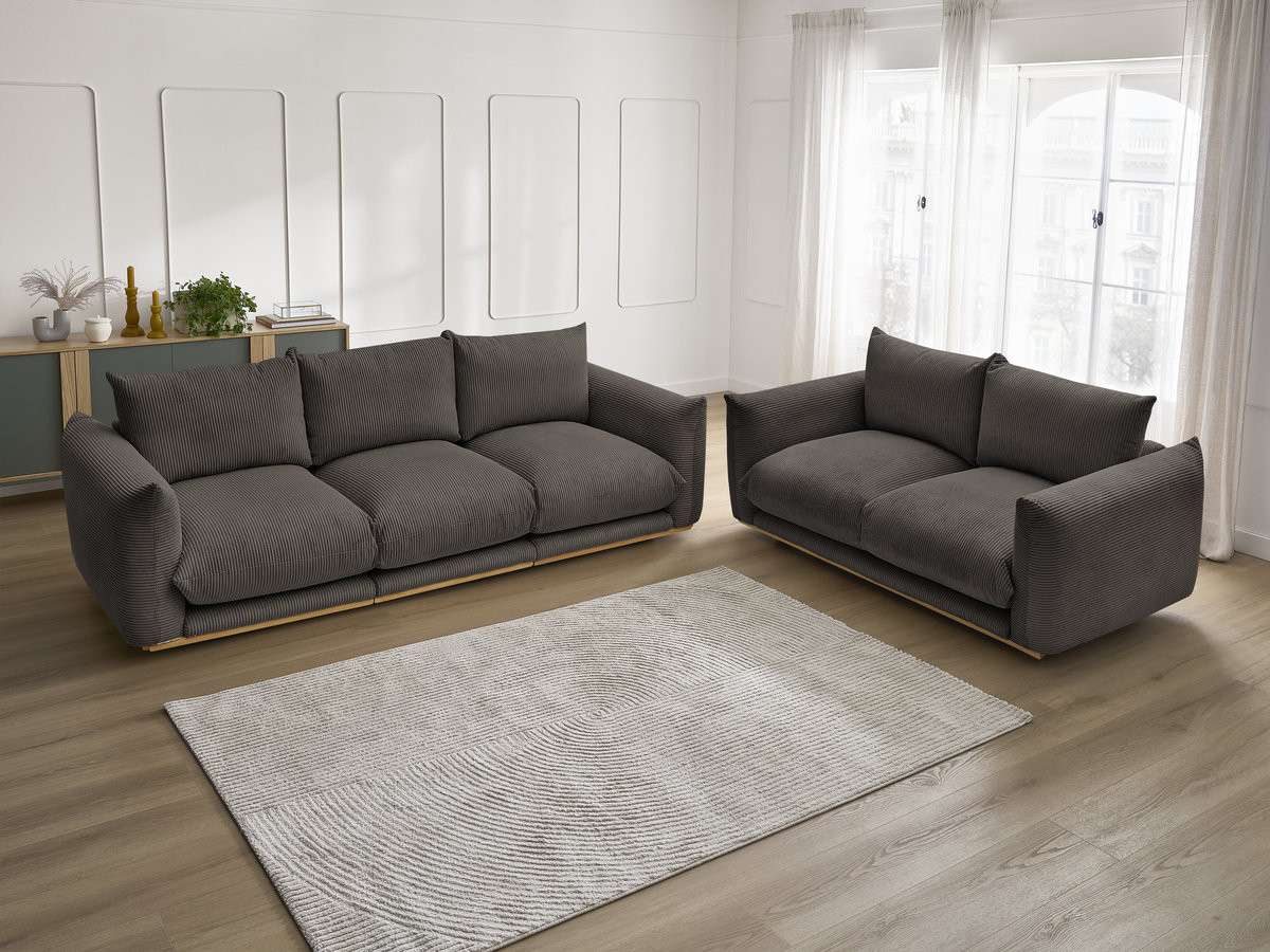 Bobochic Ernest Sofa 5-Sitzer Cordsamt Taupe