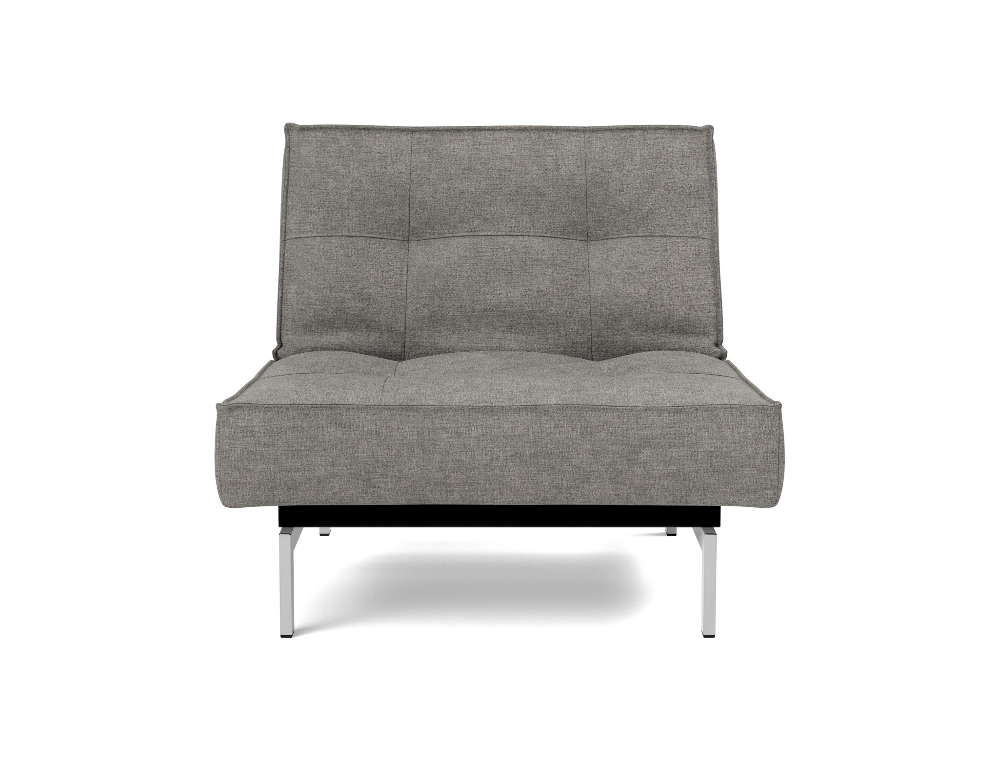 Sessel Splitback Flachgewebe Avella 282-Warm-Grey Beine Chrom