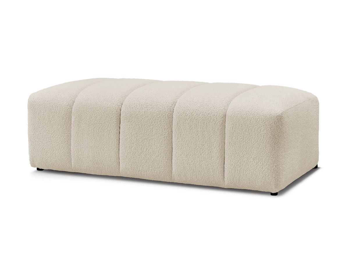 Bobochic Annecy Pouf Bouclé-Stoff Beige