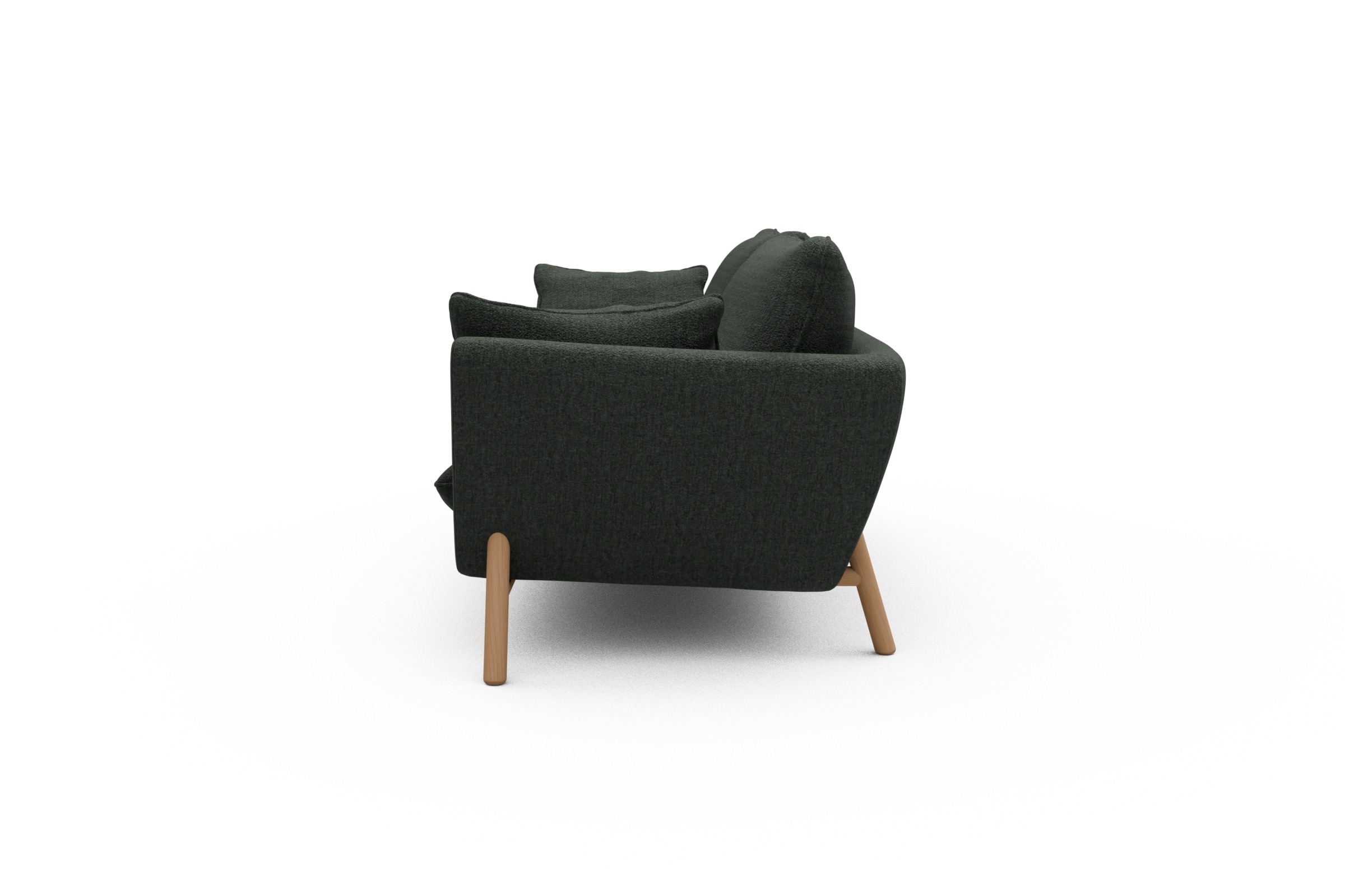 Sofa Emil 3-Sitzer Beinfarbe Eiche Natur Aivi-Pine-Green