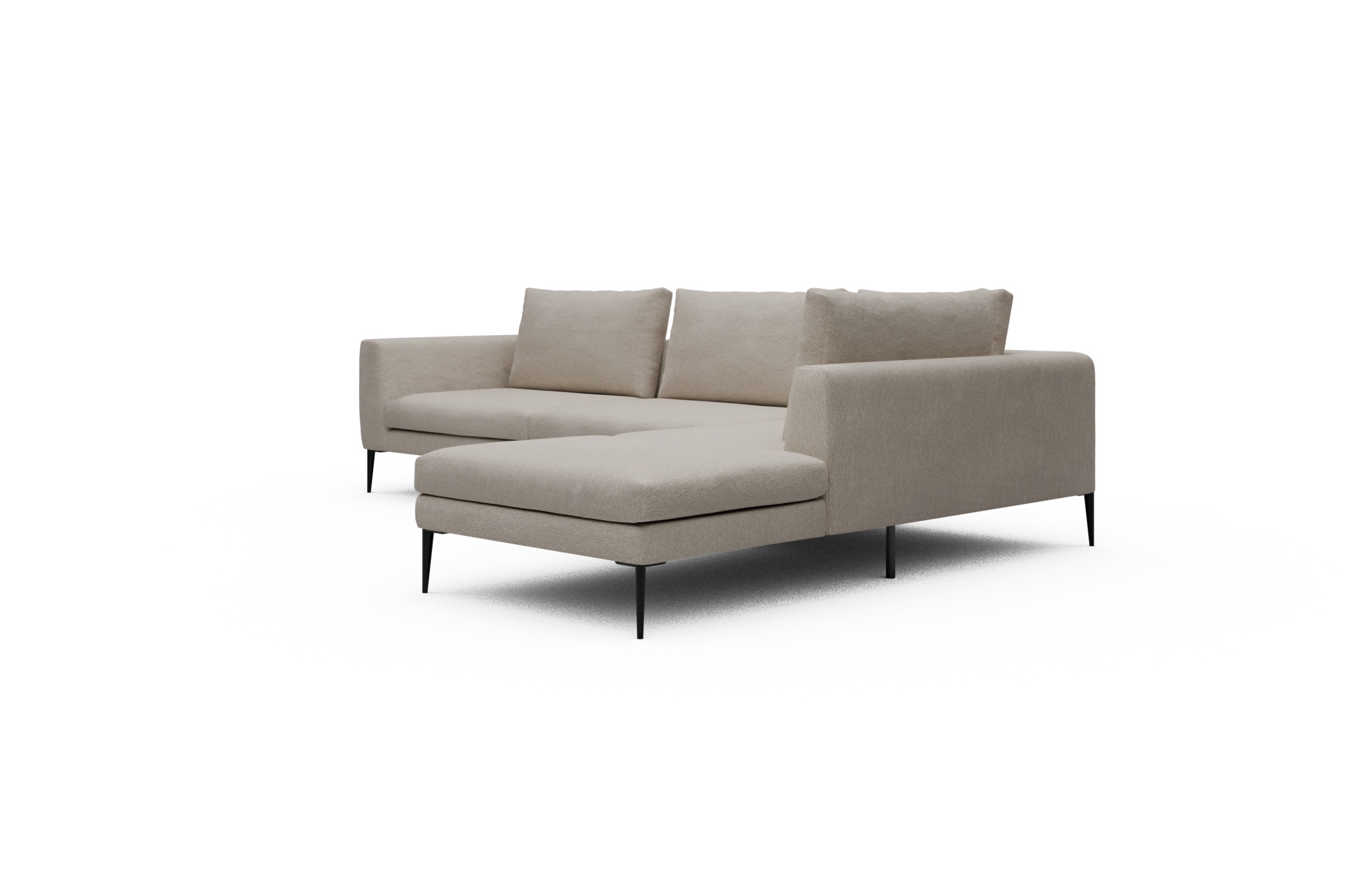 Ecksofa Paul Relax-Ecke links mit 3-Sitzer Aivi-Lace-Beige