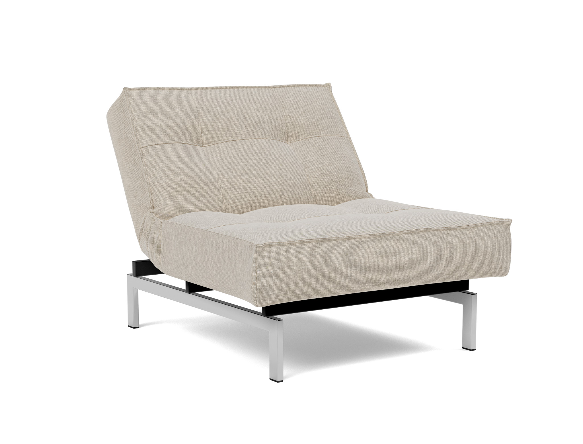 Sessel Splitback Flachgewebe Phobos 586-Latte Beine Chrom