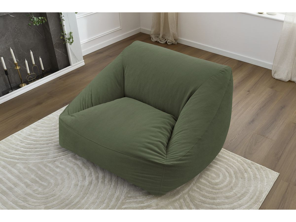 Bobochic Lilibet Pouf Cordsamt Grün