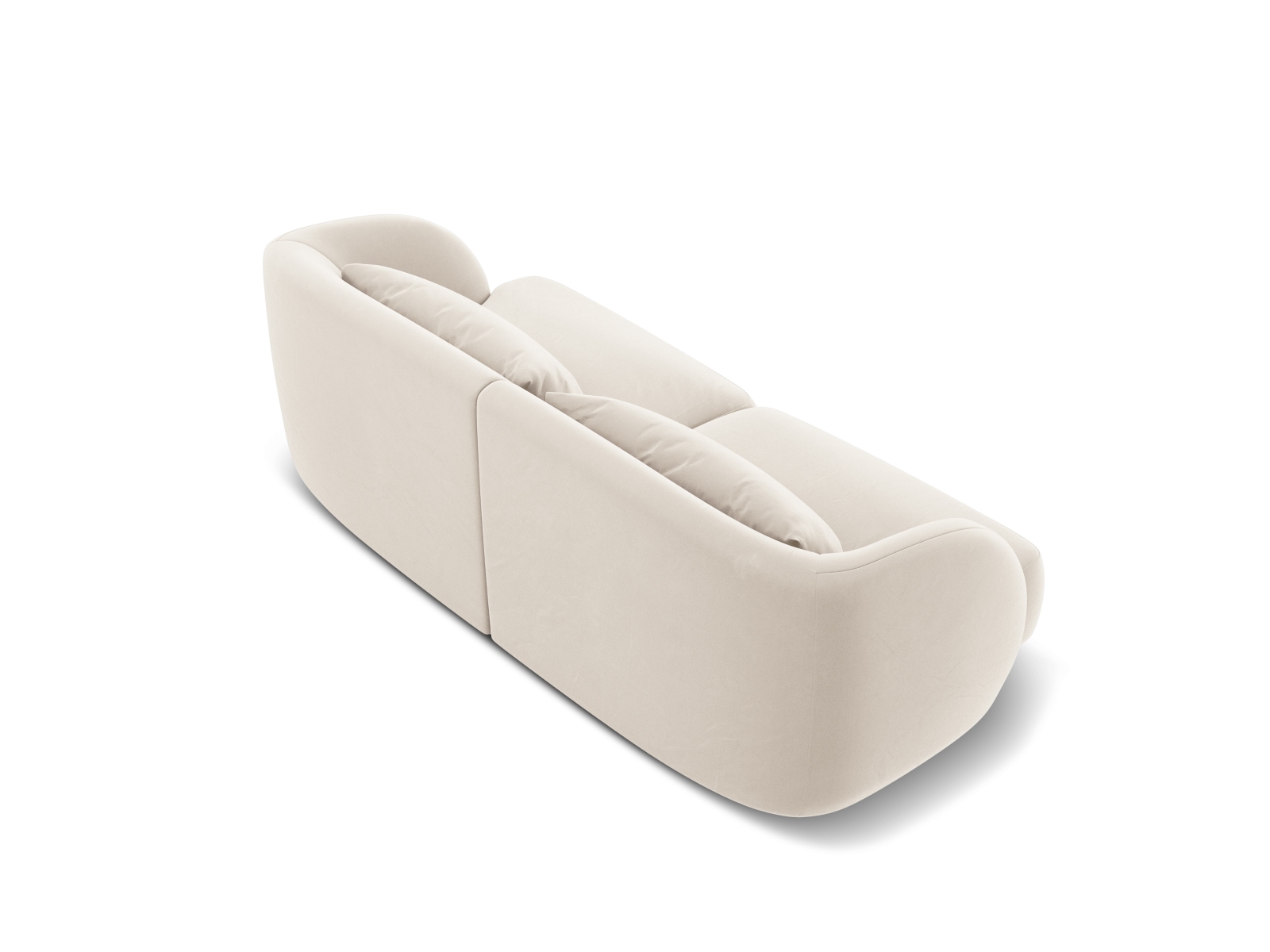 Cosmopolitan Design Sofa Tulum 2-Sitzer Samt Bluvel Helles Beige