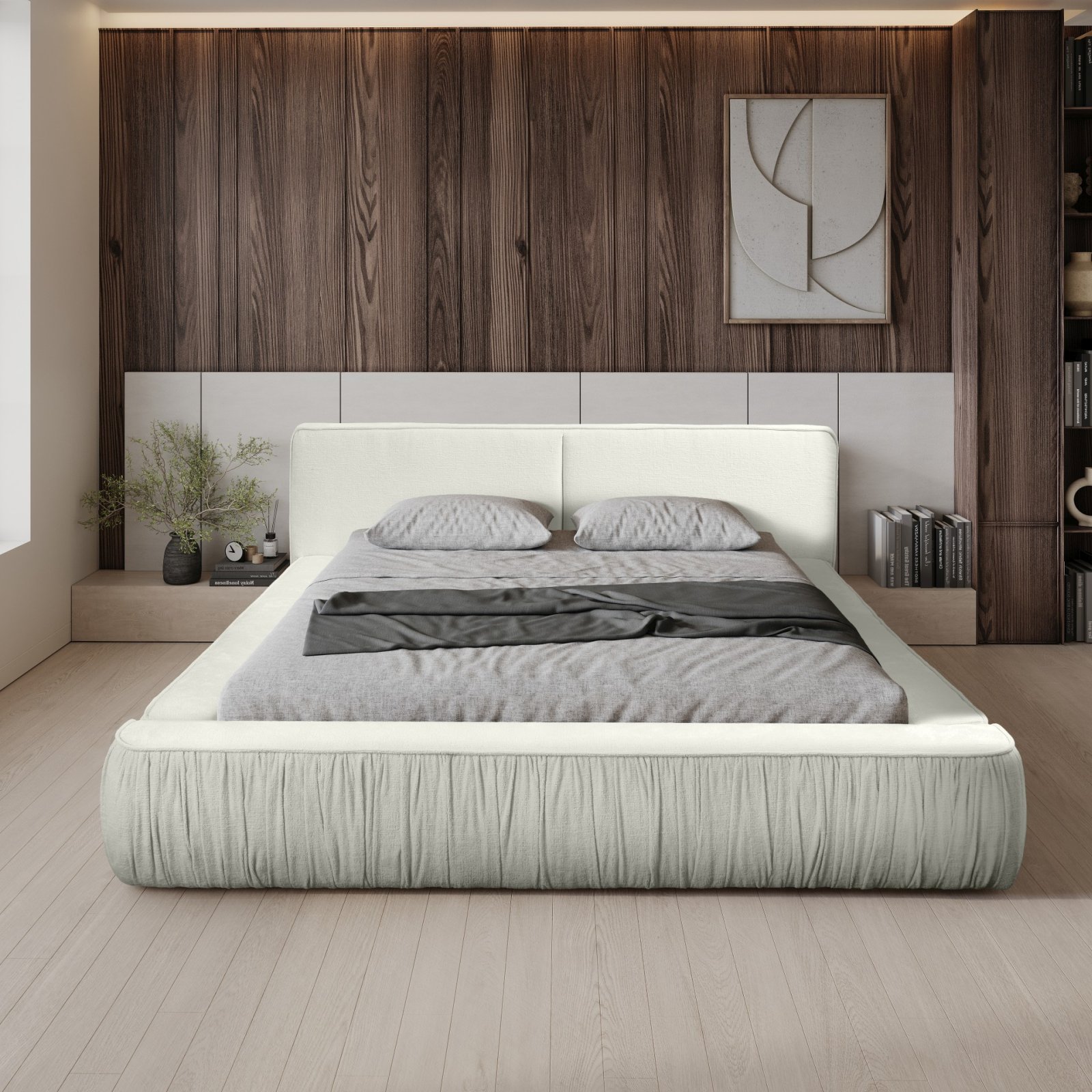 Polsterbett Beyond Chenille 160x200 mit Holzrahmen Perfect Harmony 01