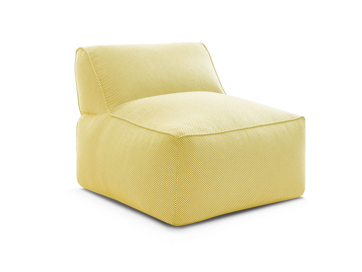 Bobochic Riviera Sofamodul 1-Sitzer Melange-Stoff Gelb