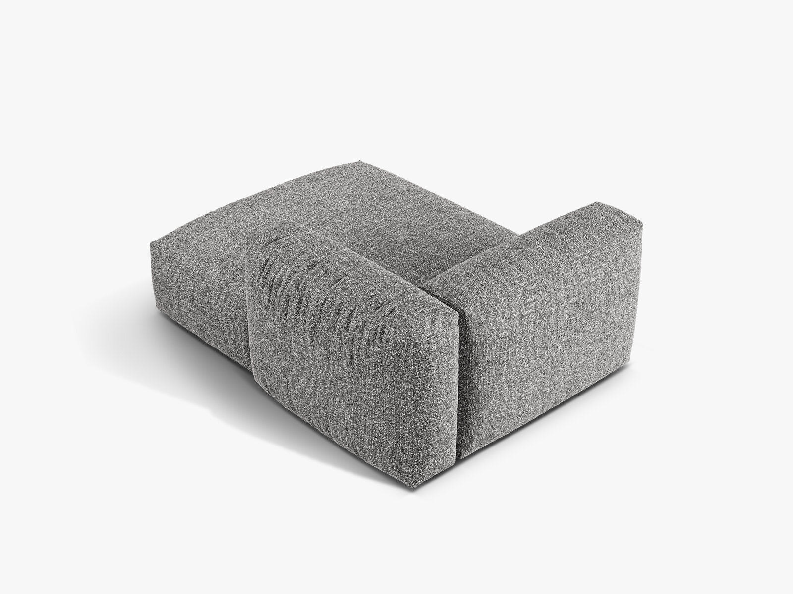 Micadoni Recamiere Martina 1-Sitzer Rechts Boucle Monet Graphit