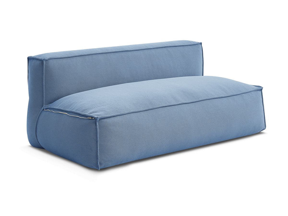 Bobochic Biarritz Sofamodul 2-Sitzer Melange-Stoff Blau