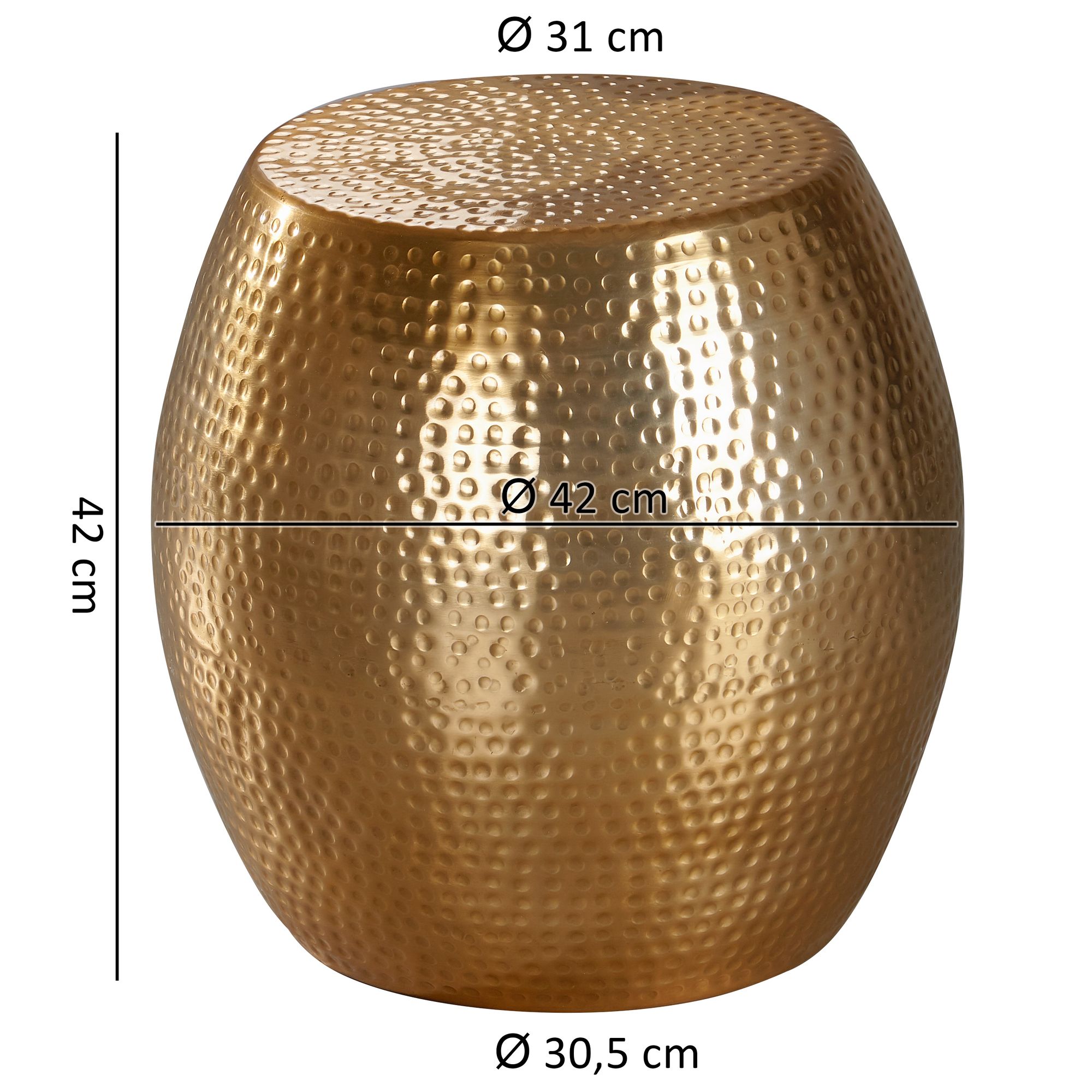 Beistelltisch Farsund Aluminium Gold Ø 42 cm