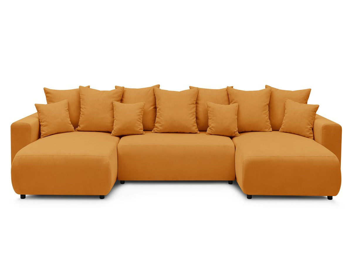 Bobochic Envy Wohnlandschaft mit Pouf Cordsamt Gelb