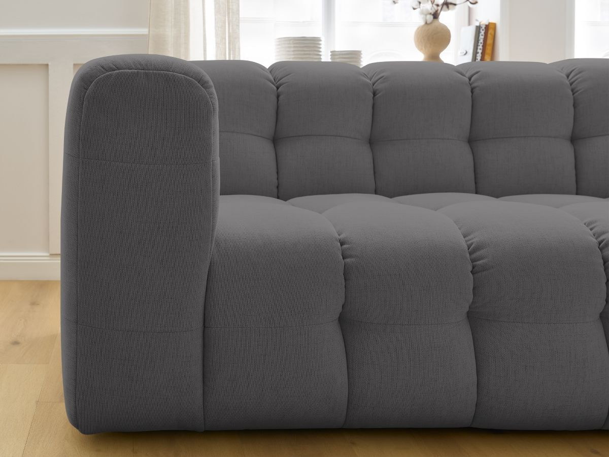 Bobochic Cloud Ecksofa 288 × 184 cm Stoff Dunkelgrau Ecke rechts