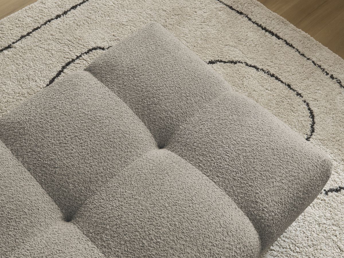 Bobochic Anakin Pouf Bouclé-Stoff Taupe