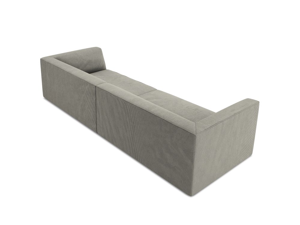 Cosmopolitan Design Sofa Siena 4-Sitzer Kord Scala Hellgrau