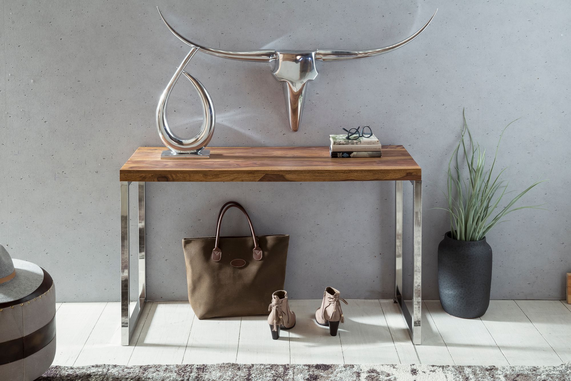 Konsolentisch Alta Massivholz Sheesham Höhe 76 cm