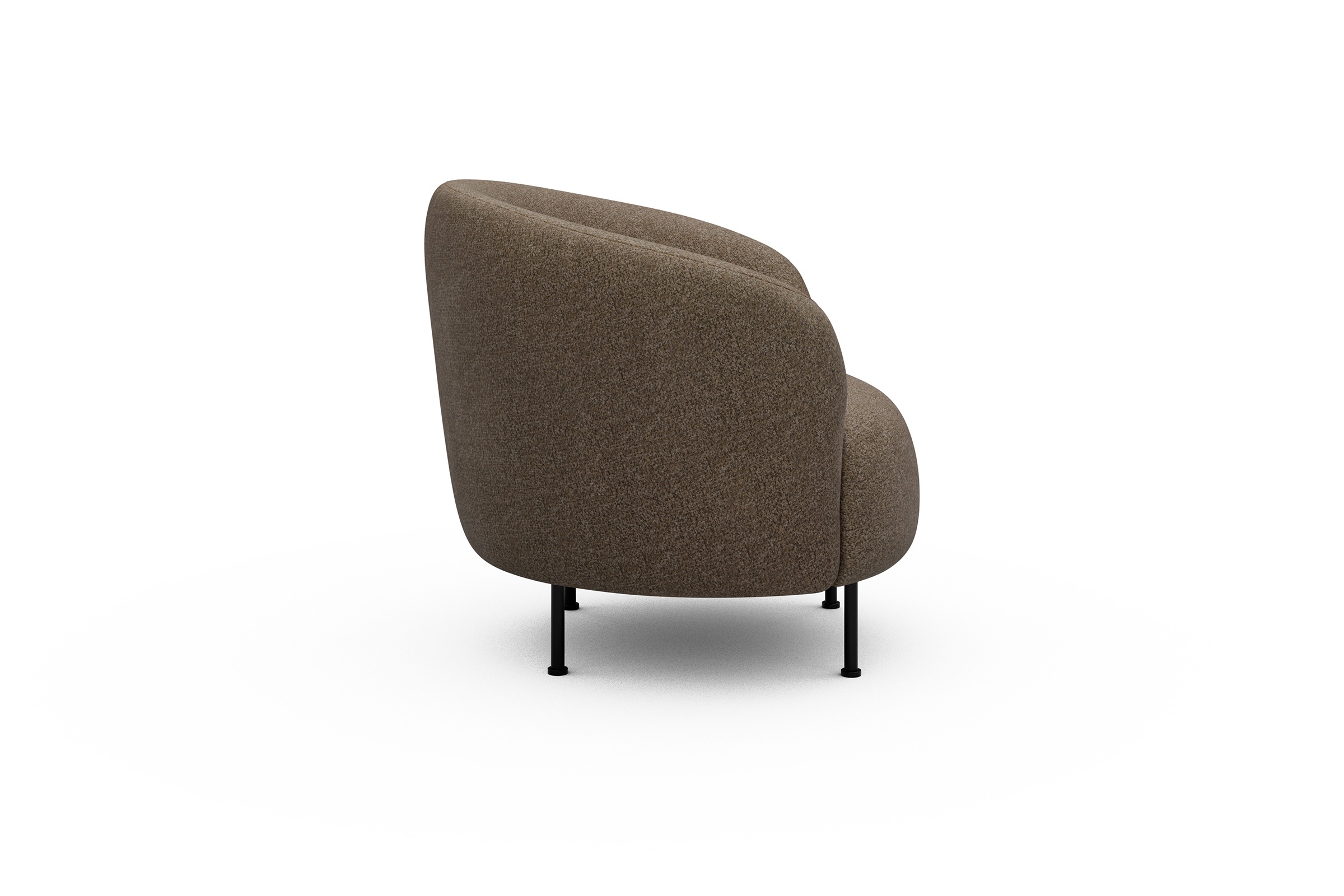 Sessel Ronda Metallbeine Schwarz Aivi-Khaki-Brown