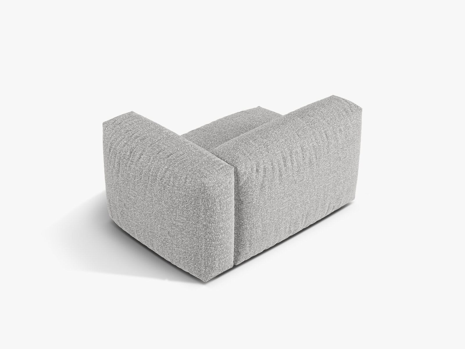 Micadoni Eckmodul Martina 1-Sitzer Rechts Boucle Monet Silber
