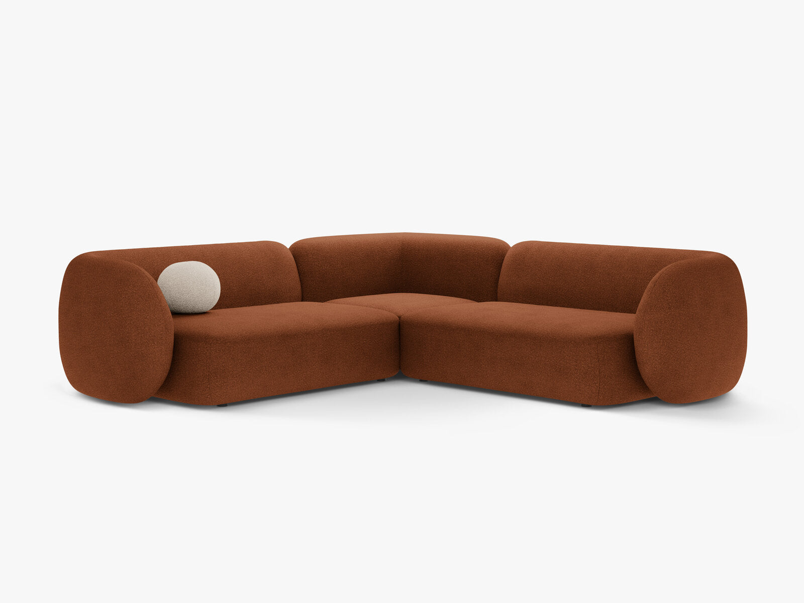 Micadoni Ecksofa Kate 5-Sitzer Boucle Terrakotta