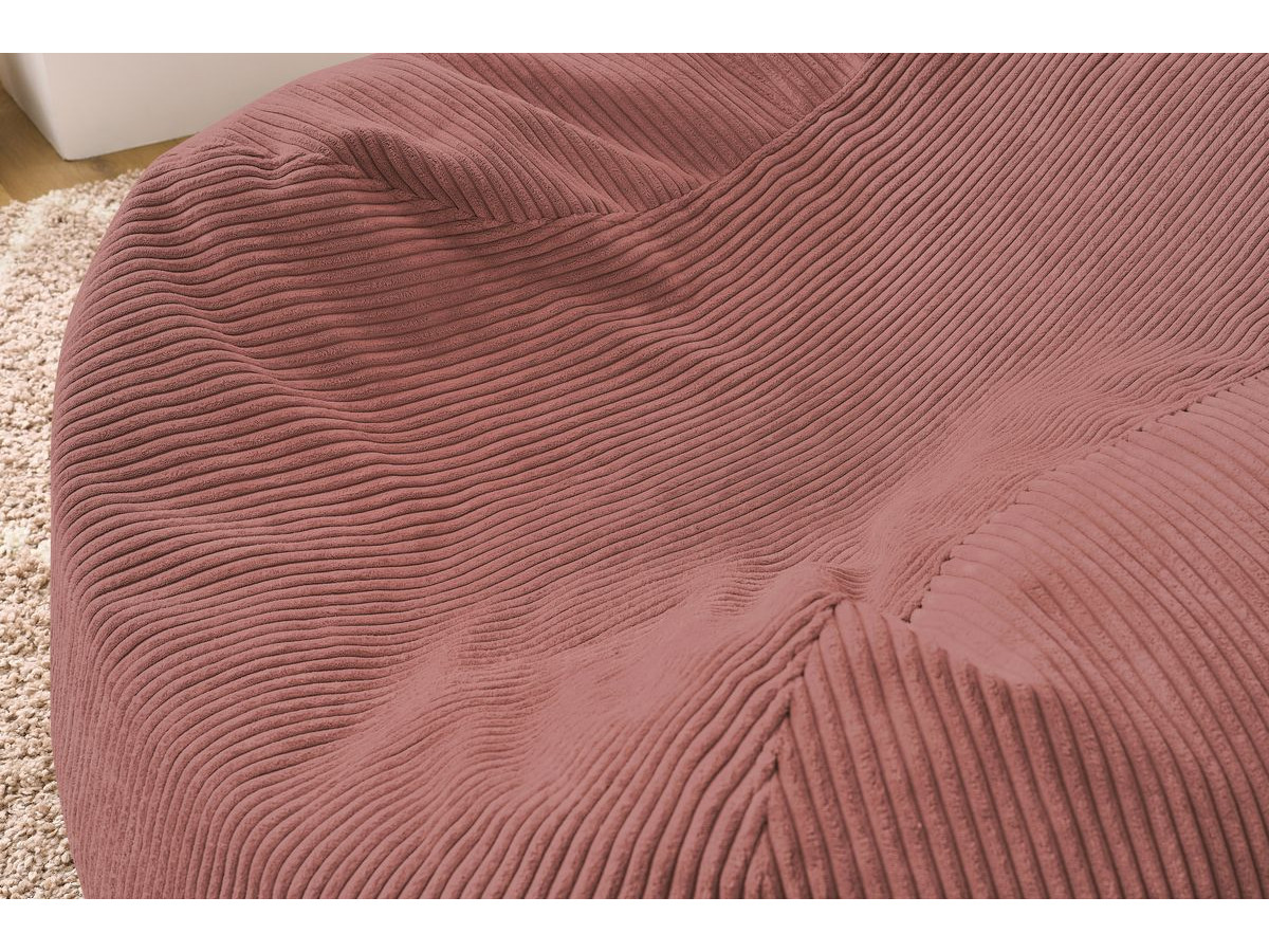 Bobochic Voltaire Pouf 120 × 70 cm Cordsamt Rosa