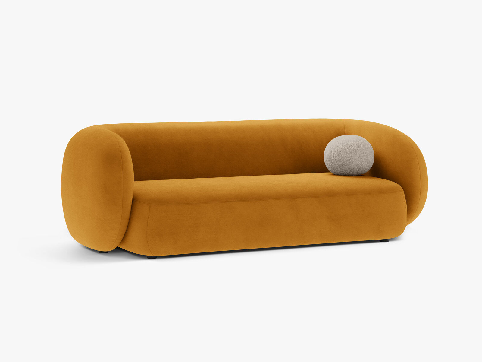 Micadoni Sofa Kate 3-Sitzer Samt Salvador Gelb