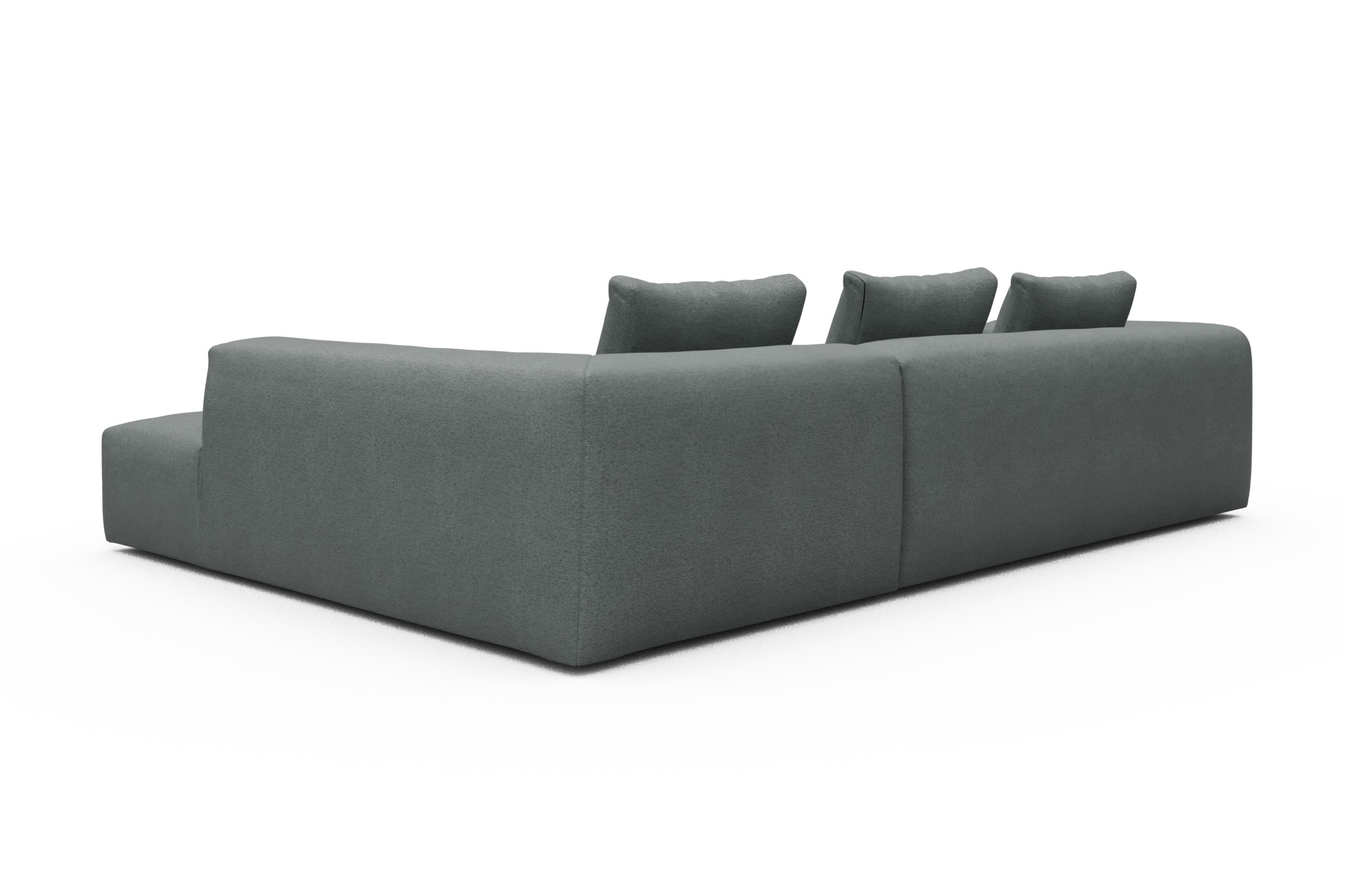 Ecksofa Fred Relax-Ecke rechts mit 2,5-Sitzer Denari-Soft-Grey