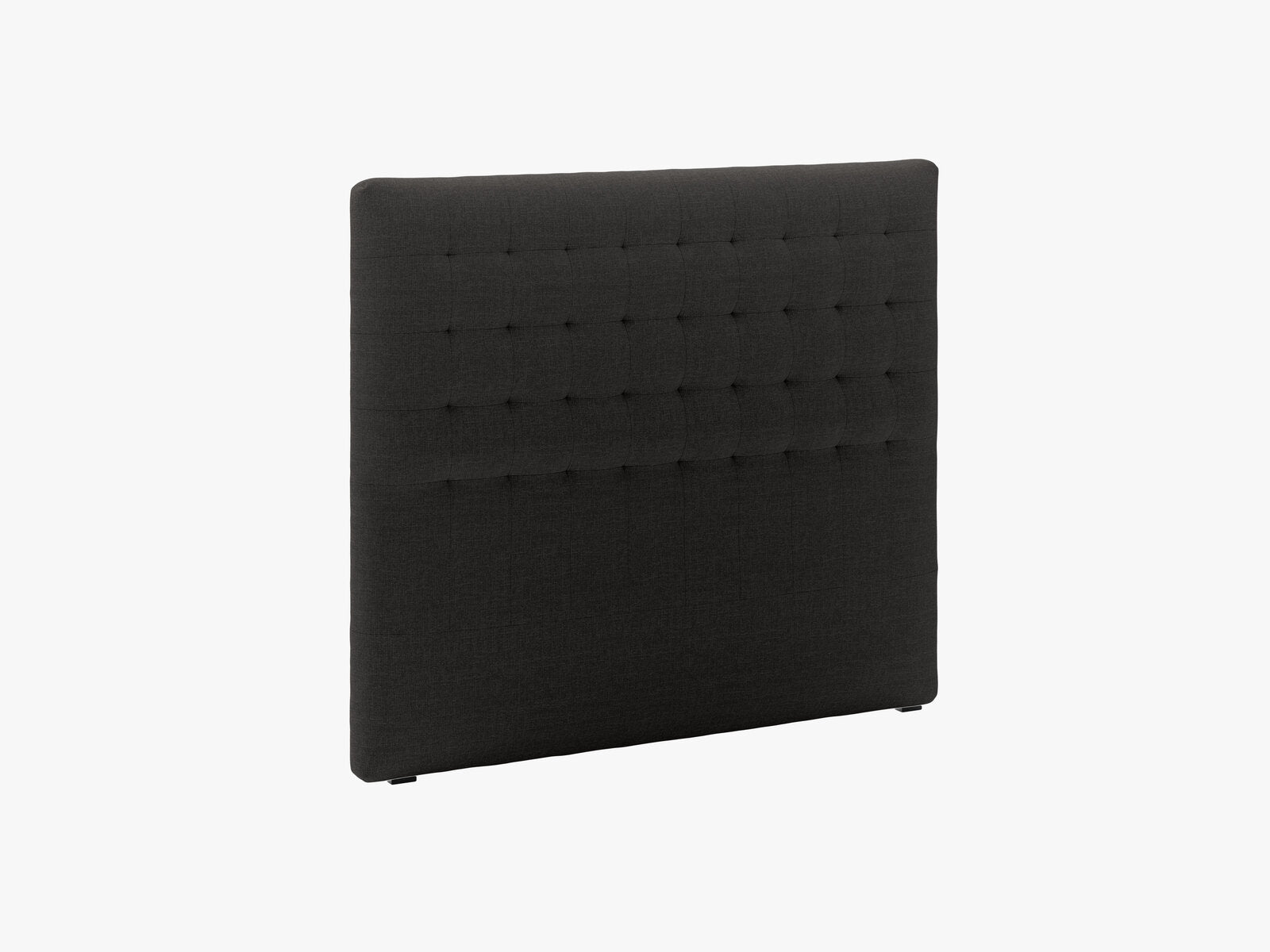 Micadoni Nova Samtiger Kopfteil 120 cm (H 120 cm) Strukturierter Stoff Liberty Schwarz 140x120