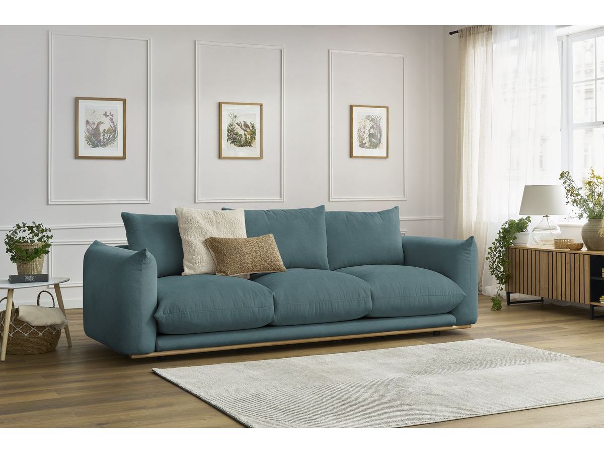 Bobochic Ernest Sofa 3-Sitzer 265 × 106 cm Stoff Dunkelblau
