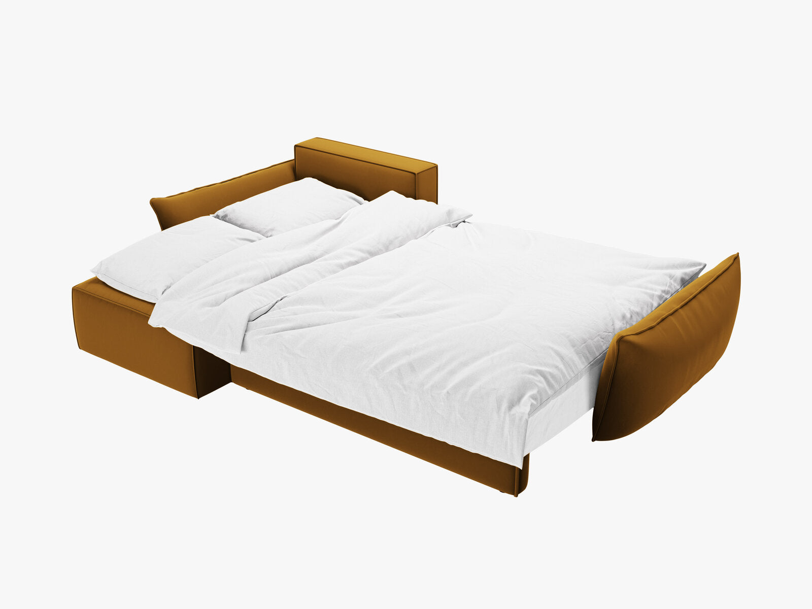 Micadoni Kaelle Ecksofa 4-Sitzer mit Schlaffunktion Links Samt Bluvel Gelb