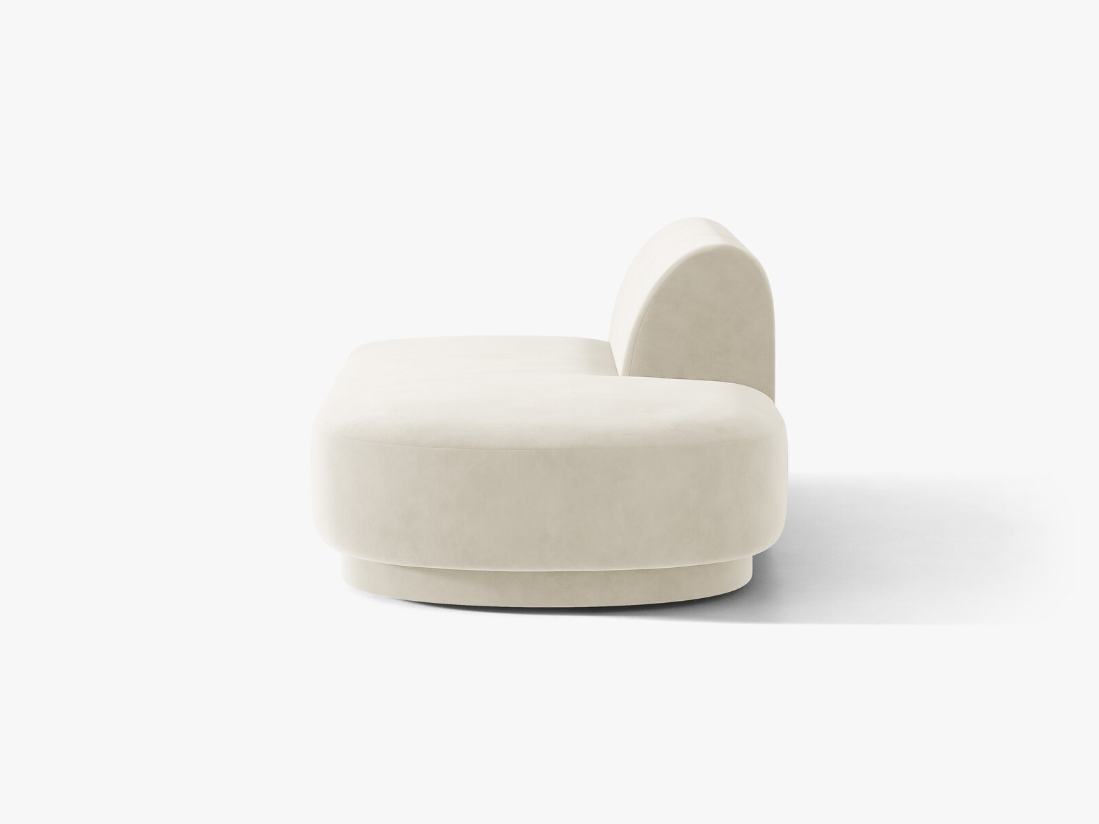 Micadoni 2-Sitzer Sitzmodul offen Miley Rechts Samt Bluvel Helles Beige