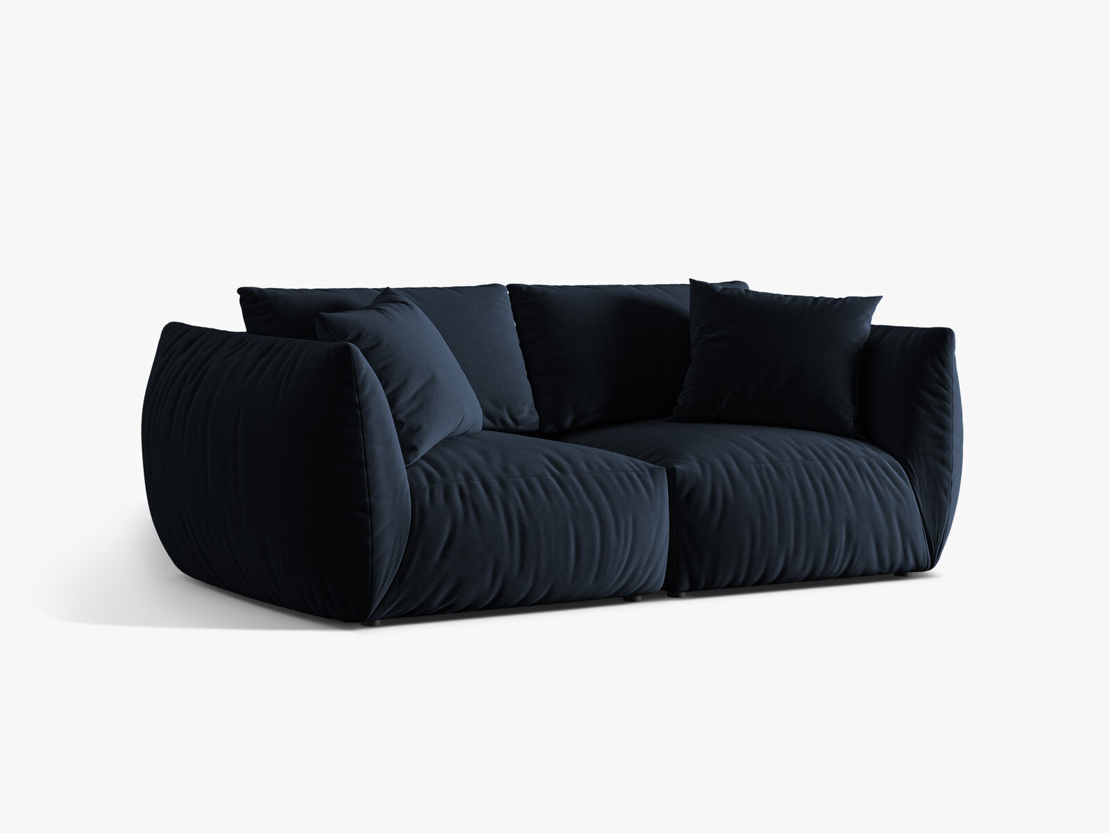 Micadoni Sofa Chris 3-Sitzer Samt Königsblau