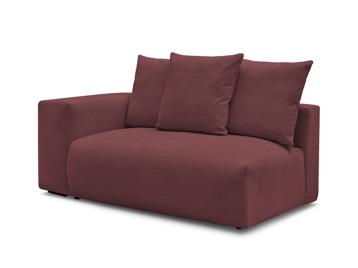 Bobochic Voltaire Sofamodul 2-Sitzer 178 × 100 cm Melange-Stoff Rot Ecke links