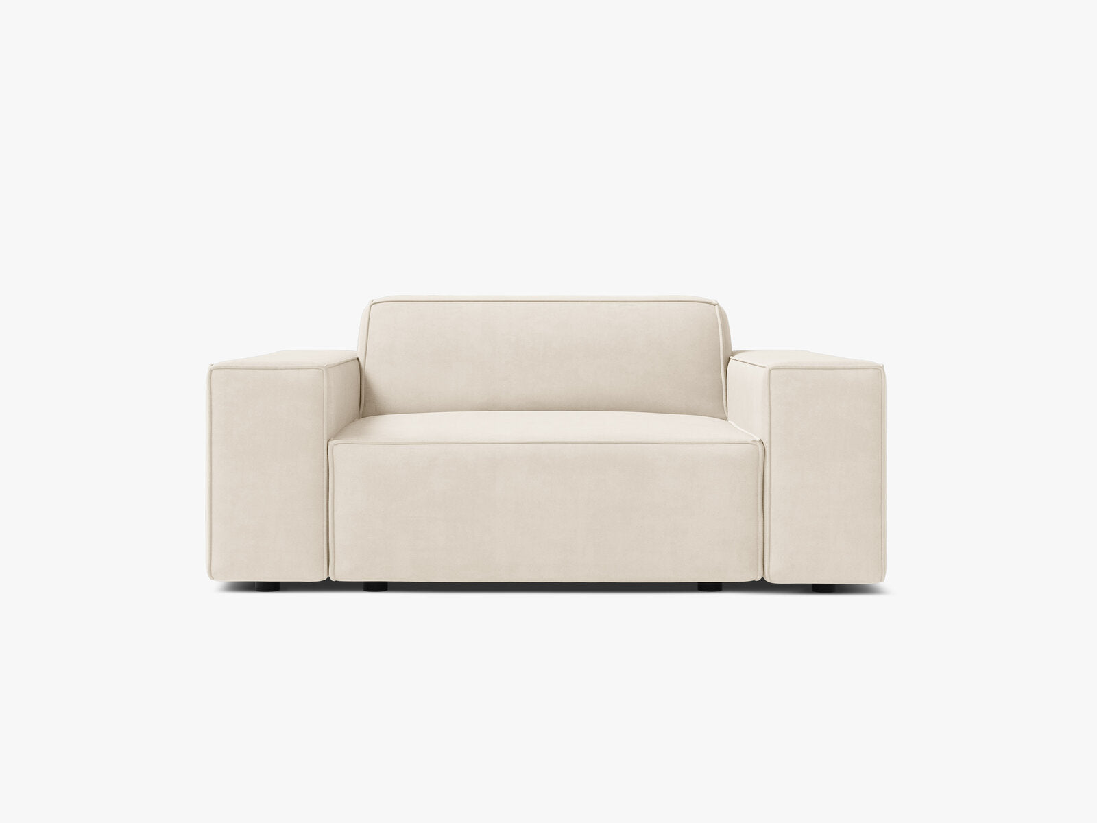 Micadoni Sessel Jodie 1-Sitzer Samt Bluvel Helles Beige