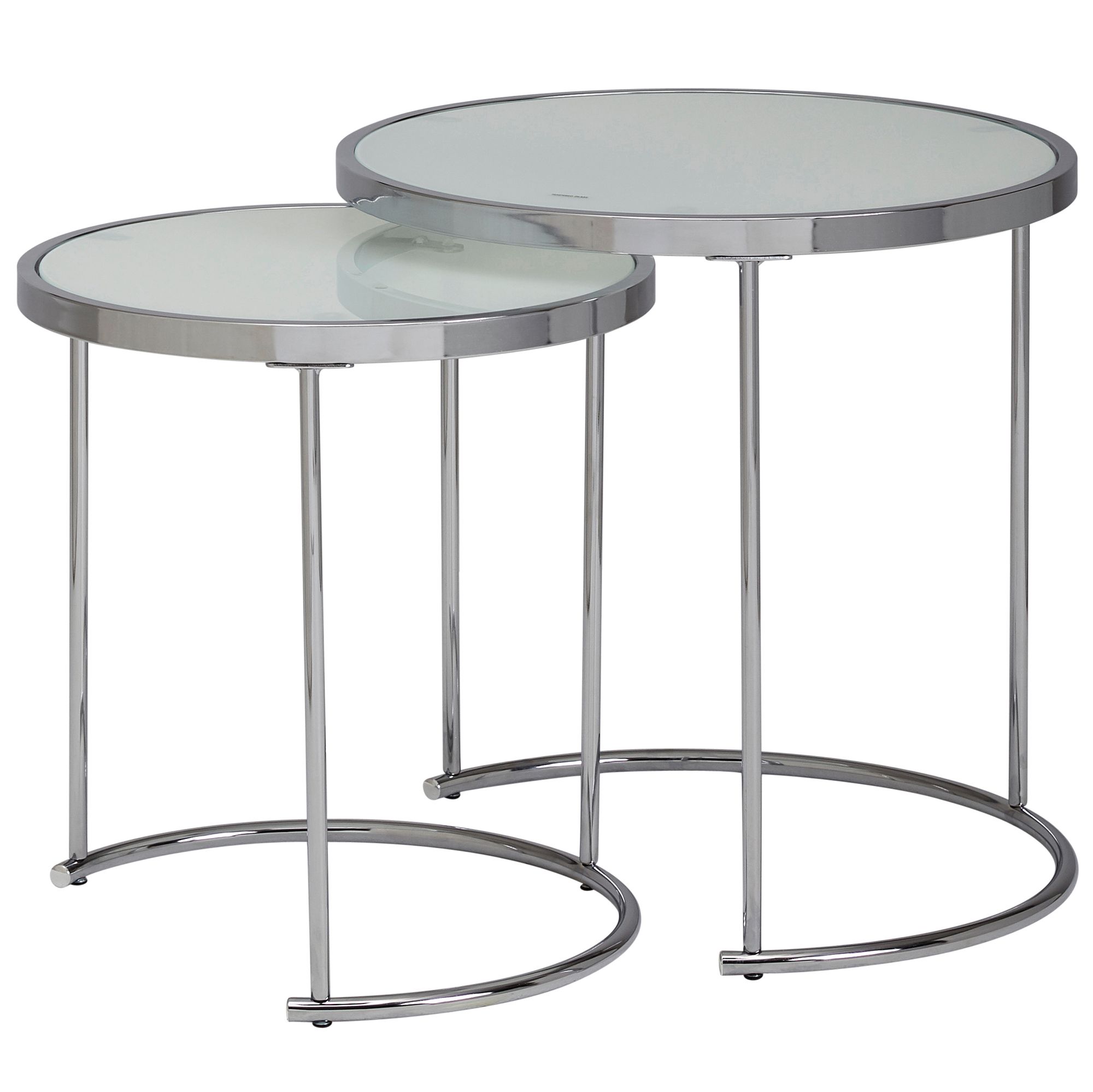 Satztisch 2er-Set Rebild Silber Ø 50 cm