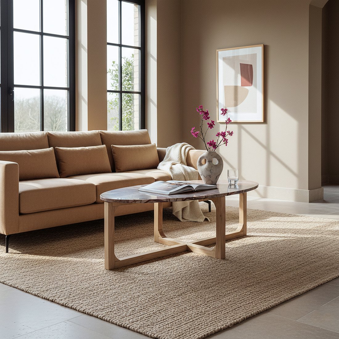 Raw Materials Marmor-Couchtisch Bizar 120x60x38cm