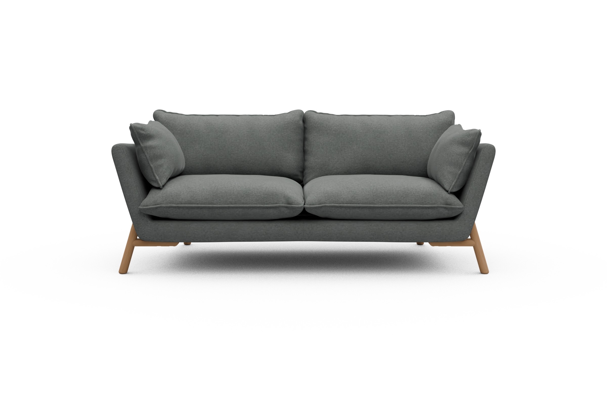 Skandi Home Sofa Emil PREMIUM 2-Sitzer Beinfarbe Eiche Natur Satya-Steel moebelfaktor